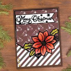 Poinsettia Branch Outline Sticker