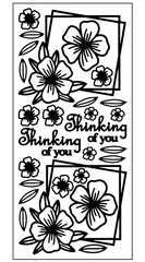 Pretty Flower Frame Outline Sticker