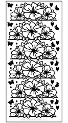 Split Flowers Outline Sticker