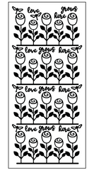 Line of Roses Outline Sticker